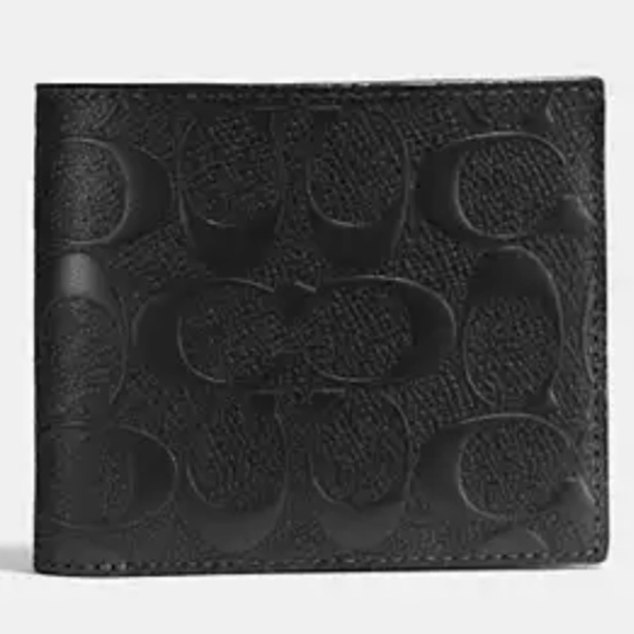 NEW Coach 3 in 1 Men Wallet Signature Leather Smooth Leather/Black CR957 NWT - Picture 4 of 9